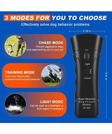 Anti Barking Device for Dogs Ultrasonic Dog Deterrent Control Sonic Bark Deterrents Stop Waterproof Mini Outdoor Deterrent Rechargeable 3 in 1 Bark Control Tool Frequency Levels Humanized and Safe - Buy Online on SooperMarket.com