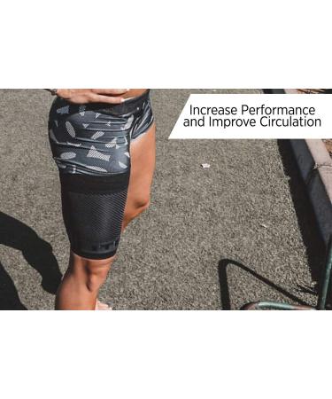 OS1st QS4 Compression Quad/Hamstring Sleeve with IT Band Brace - Large | Prevent ITBS, Hamstring Pulls, Weak Quads - Buy Online on SooperMarket.com
