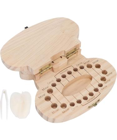 Hippo Shaped Baby Tooth Fairy Box - Keepsake Organizer for Lost Teeth - English Words Baby Shower Gift - Buy Online on SooperMarket.com