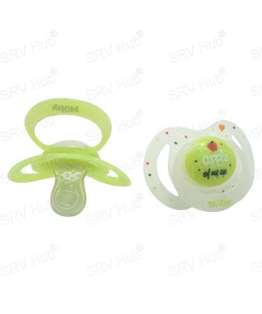 SRV Hub 2 Pack Glow in the Dark Pacifiers for Newborns - BPA Free Non-Toxic Ideal for Babies 0-6 Months (Green) - International Shipping Available - Buy Online on SooperMarket.com