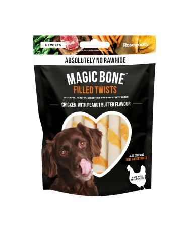 Rosewood Magic Bone Twists 6PC/195G Per Pack 12 Packs Included 12 x 195g Packs Magic Bone regular