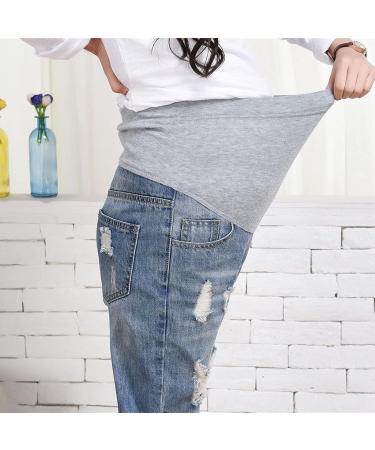 Spritumn-Home Maternity Jeans for Women UK | Solid Blue Skinny Fit Ripped Jeans | Over The Bump Vintage Stretch Denim Leggings | 4XL - Buy Online on SooperMarket.com