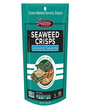 Seapoint Farms Seaweed Crisps Almond Sesame - 1.2 oz (35 g) | Healthy Snack Option - Buy Online on SooperMarket.com