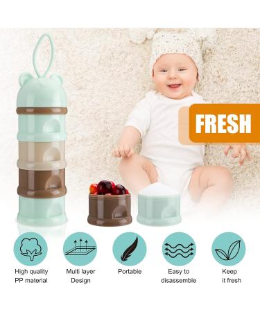 RosewineC 4-in-1 Portable Milk Powder Dispenser for Baby Feeding - 240ml Travel Storage Container - Buy Online on SooperMarket.com