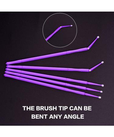 Surplex 400pcs Micro Applicator Brushes - Purple | Ideal for Makeup, Nail Art, and Painting - Buy Online on SooperMarket.com