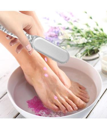 Teksome Pumice Stone Foot File - 2 in 1 Foot Rasp for Cracked Heel - Foot Rasp for Cracked Heel Reduces Calluses & Corns Foot File for Foot Care Wet/Dry Feet Transparent - Buy Online on SooperMarket.com