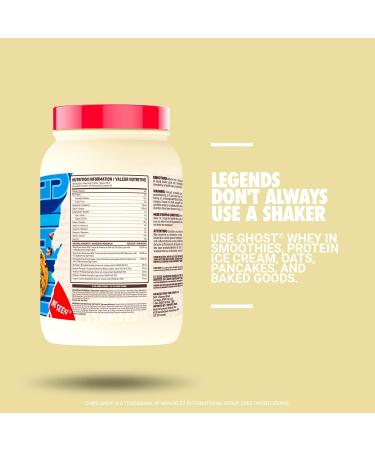 GHOST WHEY Protein Powder - 2lb 25g of Protein - Whey Protein Blend - Post Workout Fitness & Nutrition Shakes Smoothies Baking & Cooking (Chips Ahoy!) - Buy Online on SooperMarket.com
