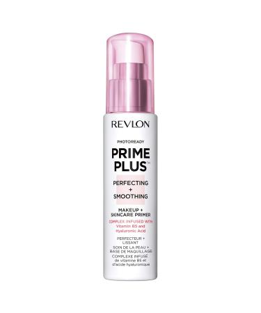 Face Primer by Revlon, PhotoReady Prime Plus Face Makeup for All Skin Types, Blurs & Fills in Fine Lines, Infused with Vitamin B5 and Hyaluronic Acid, Perfecting & Smoothing, 1 Oz