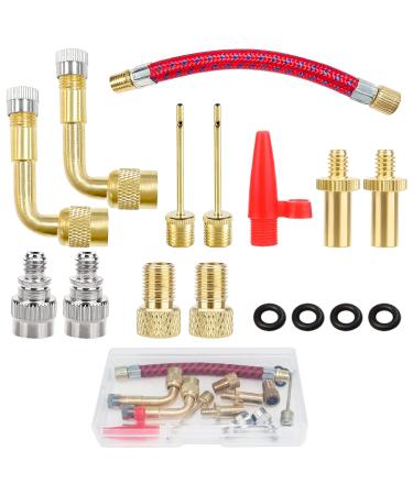 Bicycle valve adapter 12 pieces Bicycle Valard adapter Bicycle valve SET DV SV AV High quality brass for all bicycle pump air pump Ball pump basketball football compressor