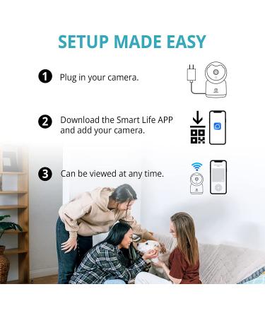 PAPIFEED 1080P Pet Camera Indoor Security Cam | 5Ghz WiFi | Two-Way Audio | Night Vision | Motion Detection | Alexa & Google Assistant Compatible - Buy Online on SooperMarket.com