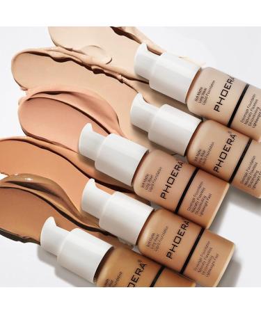 Aquapurity Phoera Full Coverage Foundation 30ml - 103 Warm Peach | Soft Matte Oil Control Concealer for Flawless & Long Lasting Results - Buy Online on SooperMarket.com
