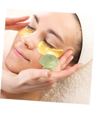 FOYTOKI 2pcs Gua Sha Roller Gua Sha Face Roller Darcy Facial Roller Scratchboard Tools Remove Wrinkles Skin Roller for Face Mushroom Shaped Guasha Board Scraper Tool Eye Massage Set Jade - Buy Online on SooperMarket.com