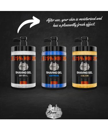 The Shave Factory Razor Gel for Men - Precise Shaving & Skin Moisture | 1250ml Gold Color - International Shipping Available - Buy Online on SooperMarket.com
