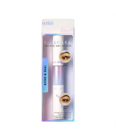 KISS Falscara DIY Eyelash Extension Bond & Seal Infused with Biotin & Vitamin E  Strong Gentle Comfortable Lash Adhesive for All Day Wear For Use With Falscara Lash Wisps, Remover, and Applicator PINK 1 Count (Pack of 1)