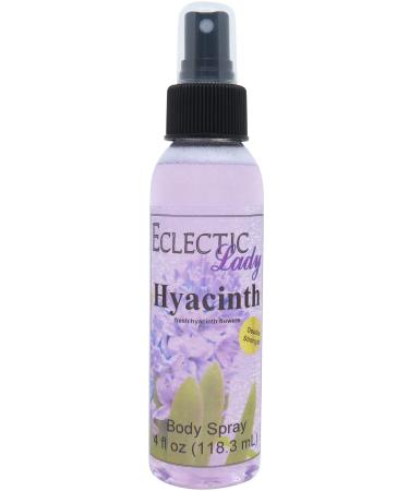 Hyacinth Body Spray (Double Strength) 4 ounces Body Mist for Women with Clean Light & Gentle Fragrance Long Lasting Perfume with Comforting Scent for Men & Women Cologne with Soft Subtle Aroma 4 Fluid Ounces (Double Strength)