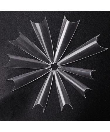 JZK 500x Clear Extra Long Half Cover Stiletto Nail Tips For Acrylic Extensions Long Pointy False Nail Tips For Gel And Acrylic Nails Finger Nail Extension Tips For Nail Salon - Buy Online on SooperMarket.com