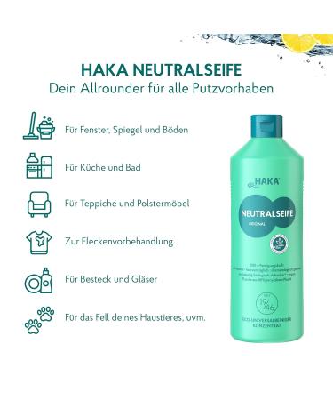 HAKA Neutral Soap - All-Purpose Cleaner | 200 Applications | pH-Neutral | Citrus Scent | 1 kg Pack - Long-Lasting & Eco-Friendly - Buy Online on SooperMarket.com