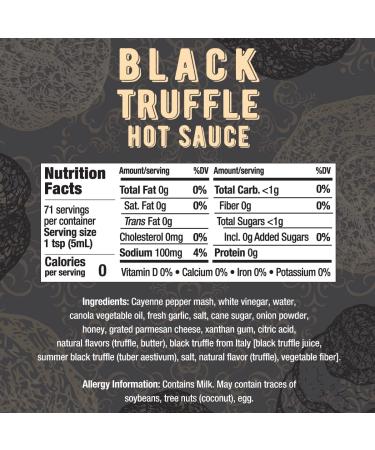 Melindas Black Truffle Hot Sauce - Gourmet Truffle Hot Sauce with Italian Black Truffles, Cayenne Peppers, Garlic, Colombian Honey - Keto Friendly, No Sugar, No Carbs - 12 oz, Pack of 2 - Buy Online on SooperMarket.com