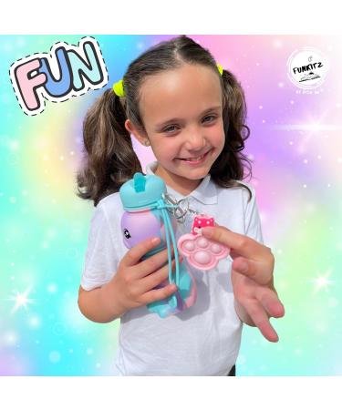 FunKitZ by AToZ UK Cat Shaped Water Bottle for Girls - BPA Free 500ml Silicone - Rainbow Design, Drop Resistant - Back to School Gift - Buy Online on SooperMarket.com