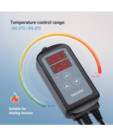 Buy Inkbird ITC-2T Thermostat - Digital Temperature Controller for Terrariums Greenhouses & Reptile Care | Dual Heating Sockets Day/Night Timer & Alarm Function - International Shipping Available - Buy Online on SooperMarket.com