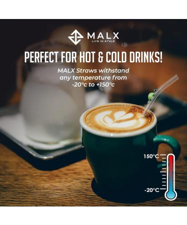 MALX 5-Pack 8.5" x 0.3" Turtle Glass Straws Set of 4 Handmade Transparent Long Straws and 1 Cleaning Brush. Suitable for Cold and hot Drinks Aesthetic Cute Straws with Charm Coquette Straws - Buy Online on SooperMarket.com