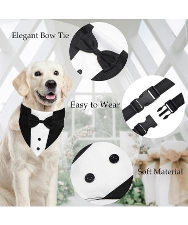 GOYOSWA Dog Tuxedo Suit with Bow Tie for Wedding & Special Occasions | Adjustable Formal Costume for Small, Medium, Large Dogs (Large Neck 15-25) - Buy Online on SooperMarket.com