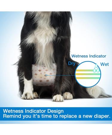 Pet Soft Disposable Dog Diapers for Male Dogs - 20 Pack | Highly Absorbent Leak-Proof with Wetness Indicator | International Shipping - Buy Online on SooperMarket.com