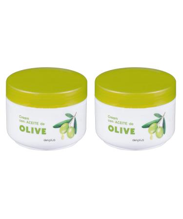 Deliplus Olive Oil Intensive Rich Moisturizing Hand and Body Cream Treatment for Dry Skin with Karite and Vitamin E 6.75 fl oz (Pack of 2)