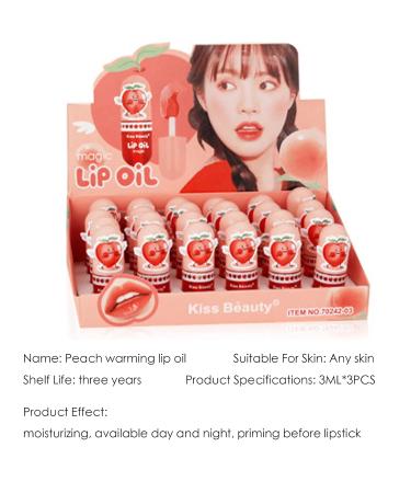 Mrettick 3-Pack Hydrating Lip Oil for Plumping & Moisturizing | Temperature Color Changing Tinted Gloss for Lip Care - Buy Online on SooperMarket.com