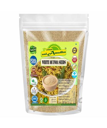 nalAmudhu White Quinoa Grains | Gluten-Free | High Protein & Fiber | Ideal for Breakfast Cereal Pilafs Soups & Salads | Nutritious and Delicious Diet Food 454g | 1Lbs | 16Oz