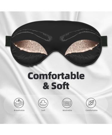 Eyelash Pattern Soft Sleep Eye Mask | Breathable Eye Patch for Women | Perfect for Travel & Relaxation - Buy Online on SooperMarket.com
