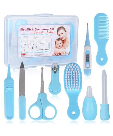 Baby Healthcare and Grooming Kit RoseFlower 9 in 1 Newborn Essentials Nursery Care Set with Toothbrush Nail Clipper File Nose Cleaner Nasal Aspirator - Baby Item for Infant Toddlers Boys Girls Kids #9