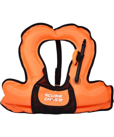 Scuba Choice Kids Snorkel Vest w/ Front Pocket & Whistle - Orange - Buy Online on SooperMarket.com