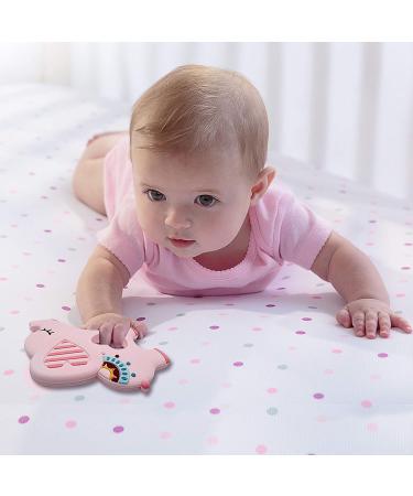 Bigspinach Soft Pink Elephant Teether | Silicone Teething Toy for Babies 0-12 Months | Gum Massager & Anxiety Relief | Gift for Girls - Buy Online on SooperMarket.com