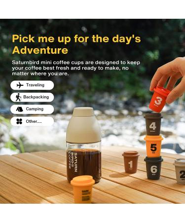 Saturnbird Instant Coffee Packets - Specialty Grade Light, Medium & Dark Roast - 6 Flavors - 100% Arabica Coffee - 24 Single Serve Packets for Camping, Traveling, Home & Office - Buy Online on SooperMarket.com