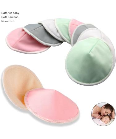 PINOWU Women's Nursing Pads - Reusable Breastfeeding Nipple Covers - 8 Washable Pads + Wet Bag - Maternity Essentials (Pastel Touch Large 4.7 - Buy Online on SooperMarket.com