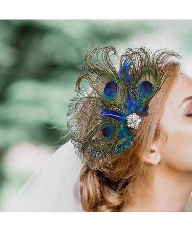 BEALIFE Oriental Style Flower Hair Comb High-end Texture Realistic Appearance Exquisite Craft Metal Leaf Hair Combs Wedding Dark Green - Buy Online on SooperMarket.com