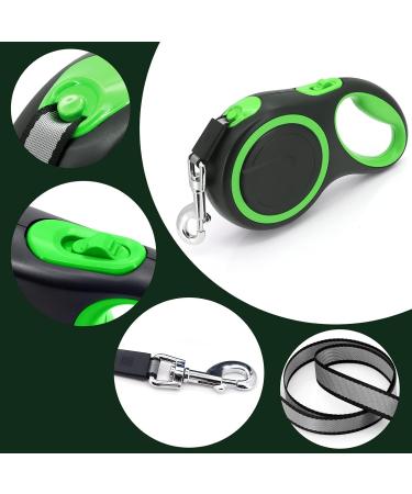 Moyouno 8m Retractable Dog Leash - Automatic High-End Leash for Small Medium & Large Dogs up to 50kg - Durable Green Pet Lead - Buy Online on SooperMarket.com
