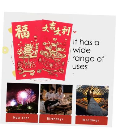 Warmhm 30pcs Red Packet Money Bag Cute Envelopes Red Money Pocket Red Envelopes New Year Envelope Chinese Red Envelope Festival Red Envelope New Year Gift Paper Dragon Pattern China Red 2 179CM - Buy Online on SooperMarket.com