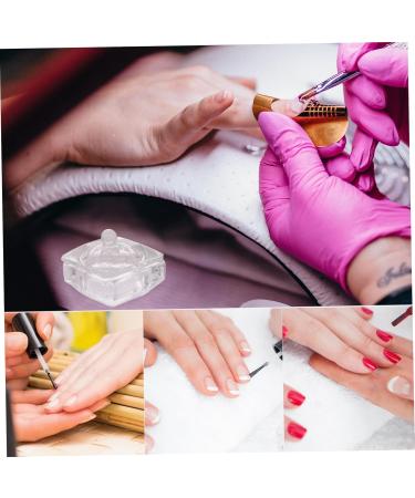 ABOOFAN Diamond Decor Candy Jar Nail Liquid Holder Acrylic Nail Supplies Dappen Dish for Acrylic Nails Nail Accessories Acrylic Nail Tools Nail Powder Heart-shaped Glass - Buy Online on SooperMarket.com