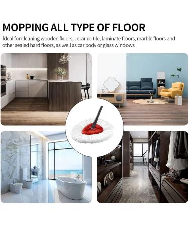 4 Pack Spin Mop Replacement Heads | Compatible with O Cedar EasyWring Mop | 100% Microfiber | Machine Washable | Easy to Replace | Deep Cleaning | 1 Tank System - Buy Online on SooperMarket.com