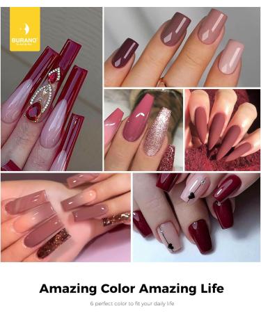 Burano Poly Extension Gel Nail Kit - 6 Color Builder Set for Nails - DIY Starter Kit for Beginners & Professionals - Skin Nude Shade - Buy Online on SooperMarket.com