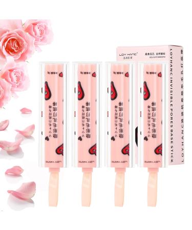 2023 New Magical Pore Eraser Waterproof Face Primer Stick  Hydrating Primer Face Shimmer Stick  Invisible Pore Primer Stick Matte Priming Makeup Blur Stick Primer for Face(4pcs)