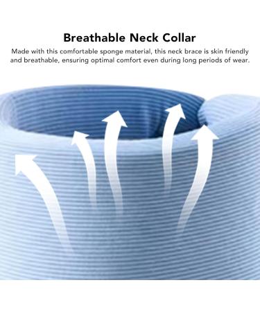 Adjustable Neck Brace - Portable Breathable Neck Support for Travel & Work | Relieves Neck Tension (Light Blue) - Buy Online on SooperMarket.com