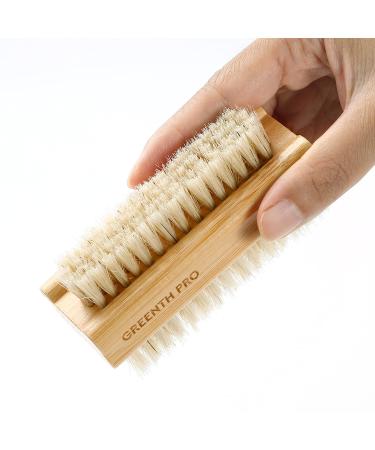 GREENTH PRO 100% Boar Bristle Nail Brush Set - 3PCS Wooden Nail Scrub Brush for Toes and Nails Cleaning - Buy Online on SooperMarket.com