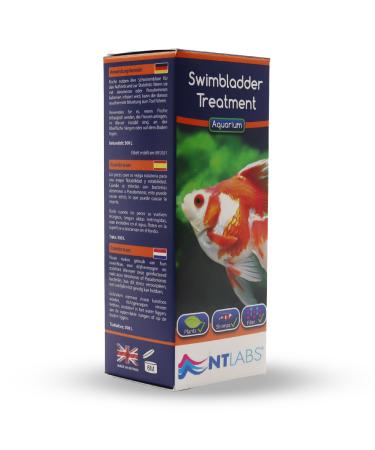 NT Labs Aquarium Swimbladder Treatment Tropical and Coldwater Aquarium Medicine Treatment for Internal Bacterial Infections Treats fish buoyancy and stability issues (100 ml)