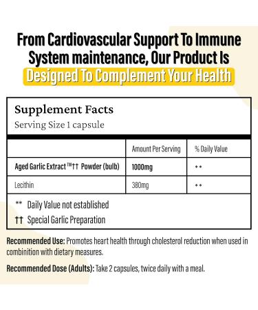 Kyolic - Cholesterol Control with Lecithin 180 Capsules - Kyolic Cholesterol Formula 104 - Cholesterol Lowering Supplement - Kyolic Aged Garlic Extract Capsules - Heart Health & Immune System Support 180 count (Pack of 1) - Buy Online on SooperMarket.com