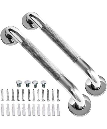 Grab Bars for Shower 2 Pack 12 Inch Anti Slip Shower Handles for Elderly Safety Shower Grab Bar Stainless Steel Handicap Grab Bars for Bathroom 12Inch