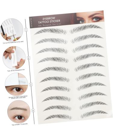 Baluue 24 Pcs Eyebrow Stickers Eyebrows Cosmetics Waterproof Eyebrow Tattoos Eyebrow Grooming Cejas Soy Ink - Buy Online on SooperMarket.com
