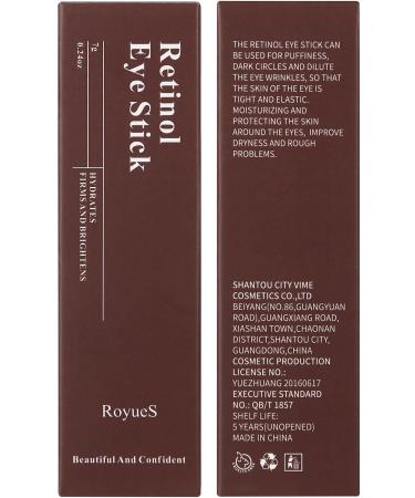 Retinol Eye Stick Retinol Eye Cream for Dark Circles and Puffiness Under Eye Cream Anti Aging Hydrates Moisturises Reduces Fine Lines Rejuvenates Skin 7g - Buy Online on SooperMarket.com